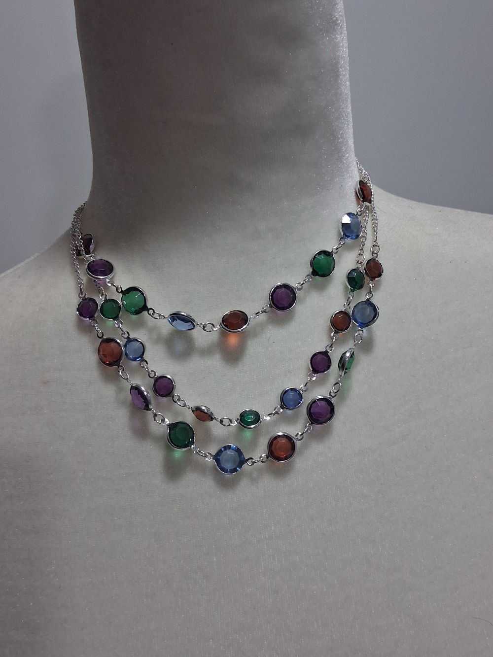 Gloria Vanderbilt Multicolored Gemstone-Style Layered NWT